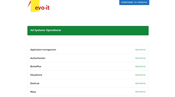 Statuspagina EVO-it services