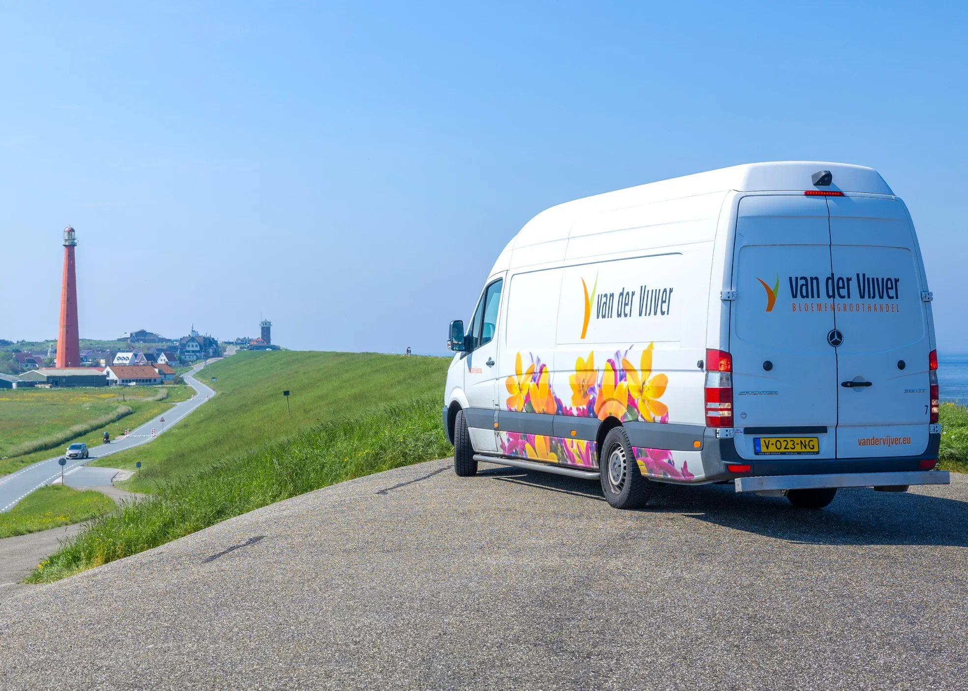 Bezorg bus van van der Vijver bloemengroothandel met software van EVO-it